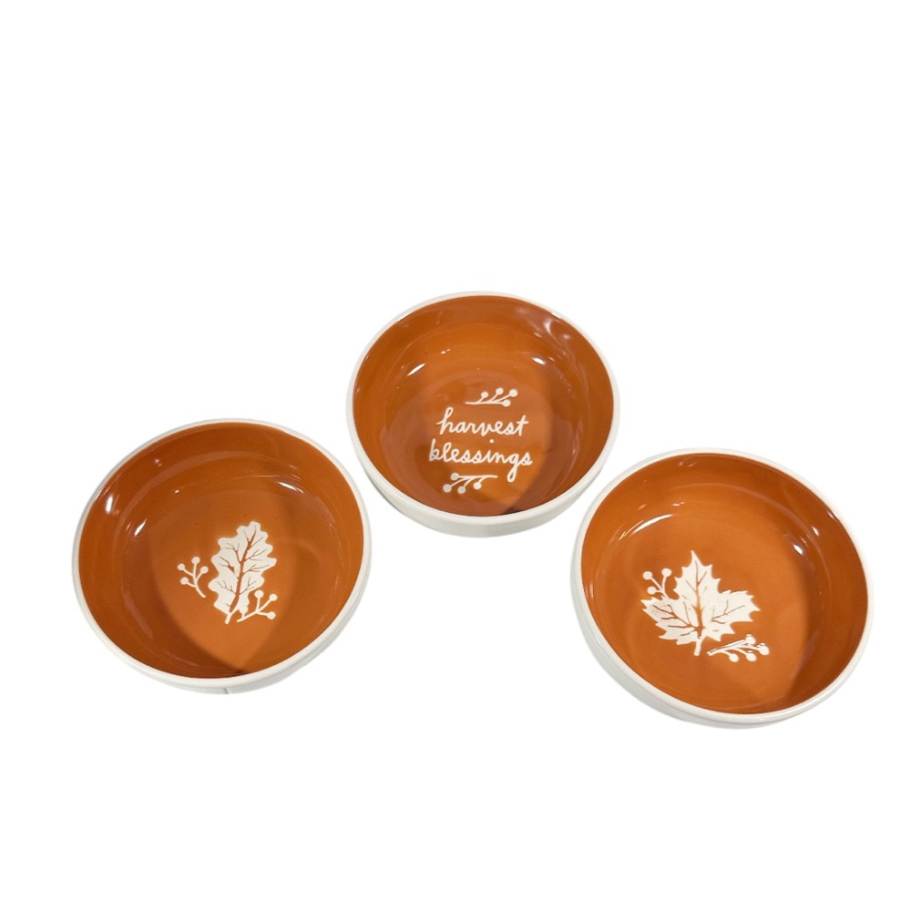 NEW Rae Dunn HARVEST BLESSINGS TASTING BOWLS Set/3 🍂🍂